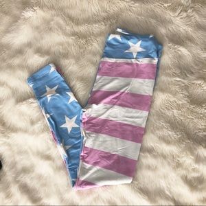 LuLaRoe Fourth Of July Unicorn Leggings